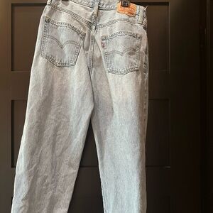 Levi's Light Blue High-Rise Straight Jeans